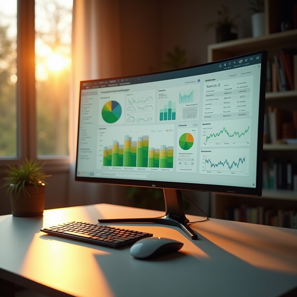 Dashboard analityczny Google Analytics na ekranie komputera
