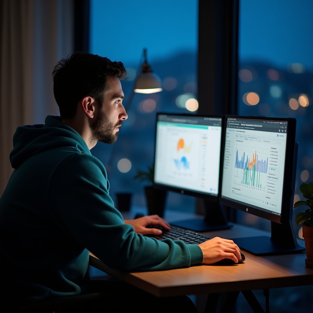 Tworzenie własnych raportów w Google Analytics na laptopie